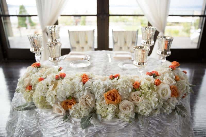 Sweetheart wedding table for Colin and Anastasia - Patricia Stimac, Seattle Wedding Officiant